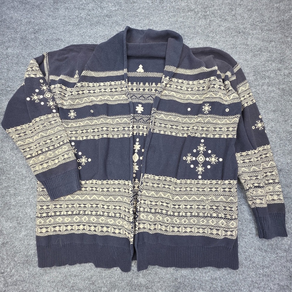 Ralph Lauren Denim & Supply Cardigan Womens XL Aztec Fair Isle Shawl Knit